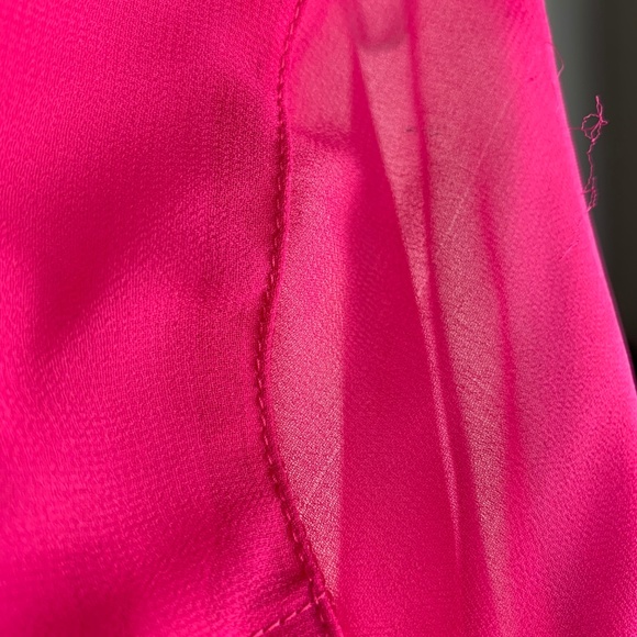 MUDD — Hot Pink V-Neck Collar Button Up Blouse S - Picture 8 of 8